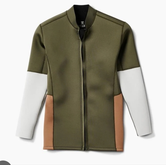 Roark Revival PRIVATEER WETSUIT JACKET Green Brown Size  Womens SMALL - Picture 2 of 10